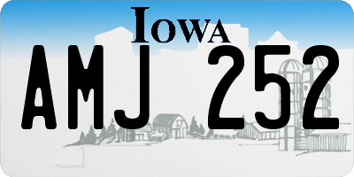 IA license plate AMJ252