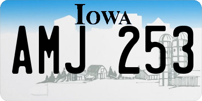 IA license plate AMJ253