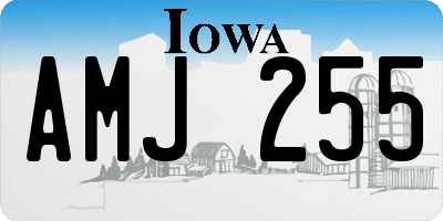 IA license plate AMJ255