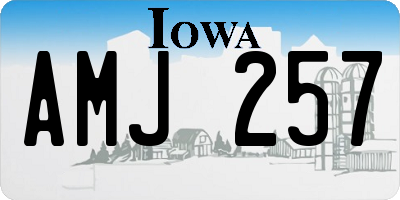 IA license plate AMJ257