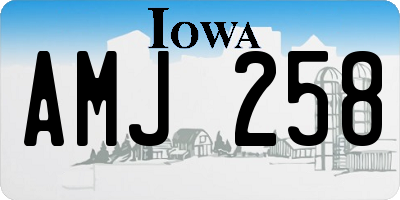 IA license plate AMJ258