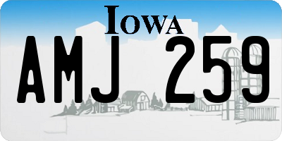 IA license plate AMJ259