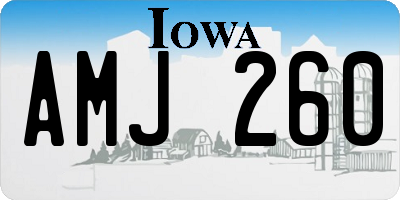 IA license plate AMJ260