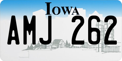 IA license plate AMJ262