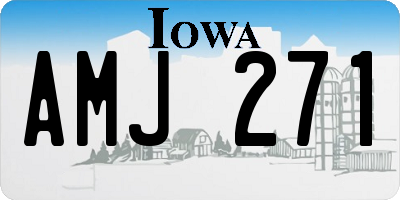 IA license plate AMJ271