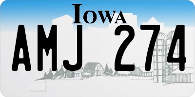 IA license plate AMJ274