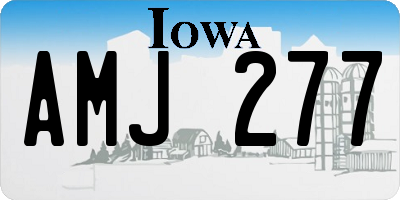 IA license plate AMJ277