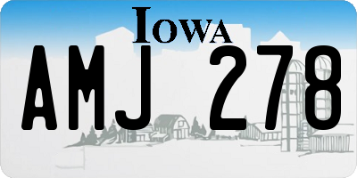 IA license plate AMJ278