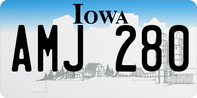 IA license plate AMJ280