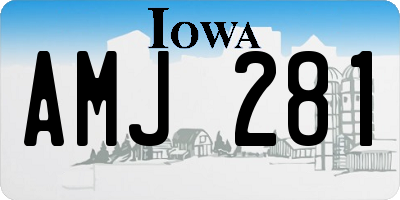 IA license plate AMJ281