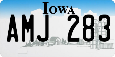 IA license plate AMJ283