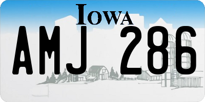 IA license plate AMJ286