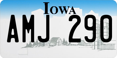 IA license plate AMJ290