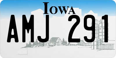IA license plate AMJ291