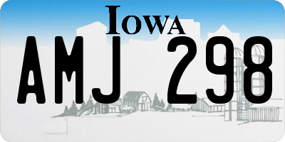 IA license plate AMJ298