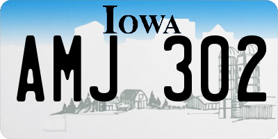IA license plate AMJ302