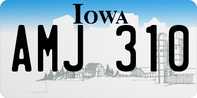 IA license plate AMJ310