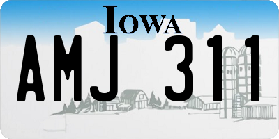 IA license plate AMJ311