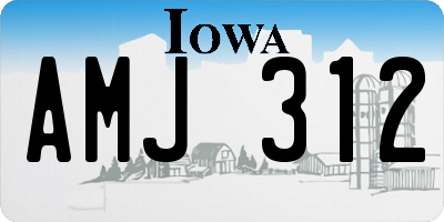 IA license plate AMJ312