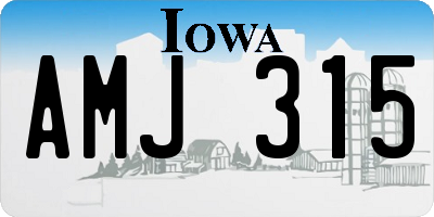 IA license plate AMJ315