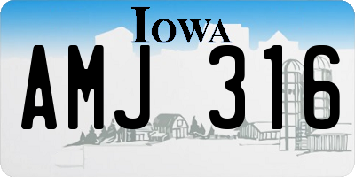 IA license plate AMJ316