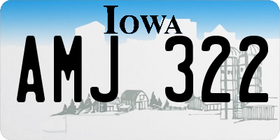 IA license plate AMJ322