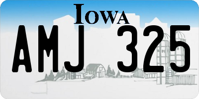 IA license plate AMJ325