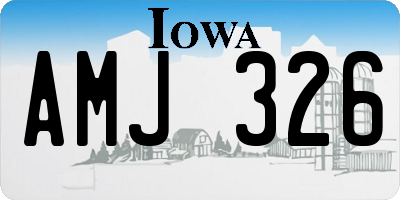 IA license plate AMJ326