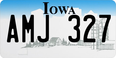 IA license plate AMJ327