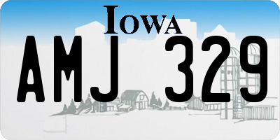 IA license plate AMJ329
