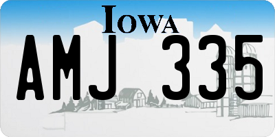 IA license plate AMJ335