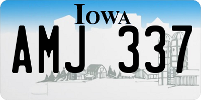 IA license plate AMJ337