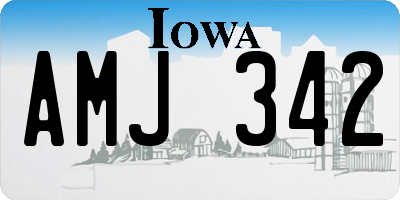 IA license plate AMJ342