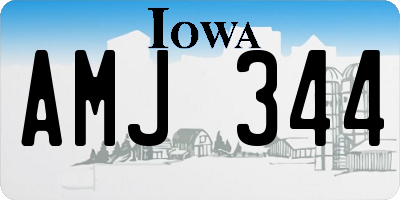 IA license plate AMJ344