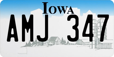 IA license plate AMJ347