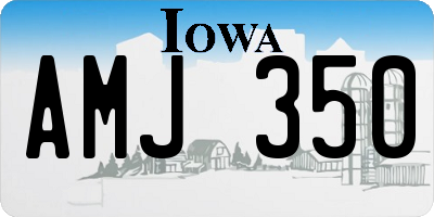 IA license plate AMJ350