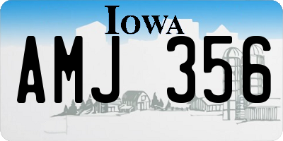 IA license plate AMJ356