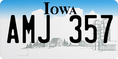 IA license plate AMJ357