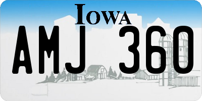 IA license plate AMJ360
