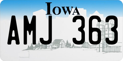 IA license plate AMJ363