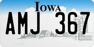 IA license plate AMJ367