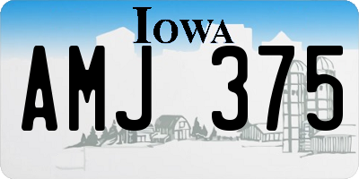 IA license plate AMJ375