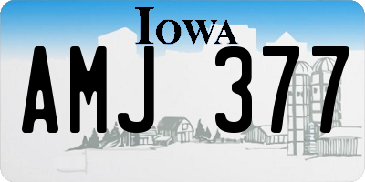 IA license plate AMJ377