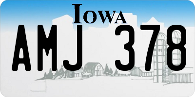 IA license plate AMJ378