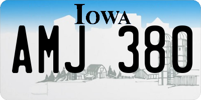 IA license plate AMJ380
