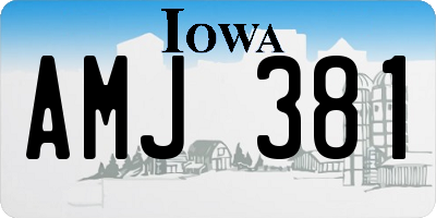 IA license plate AMJ381