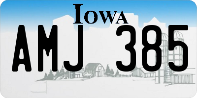 IA license plate AMJ385