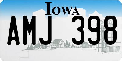 IA license plate AMJ398