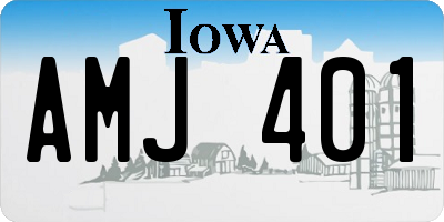 IA license plate AMJ401