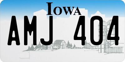 IA license plate AMJ404